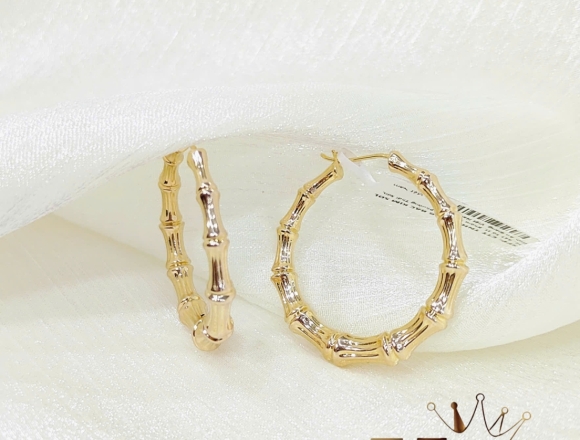 B02746 Bông tai mắt tre Gold (Liminted)750