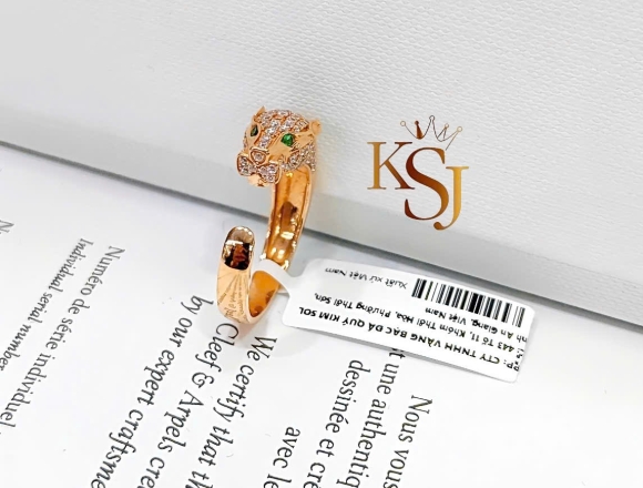 N01722 Nhẫn Cartier con báo (1:1)750 ni 16