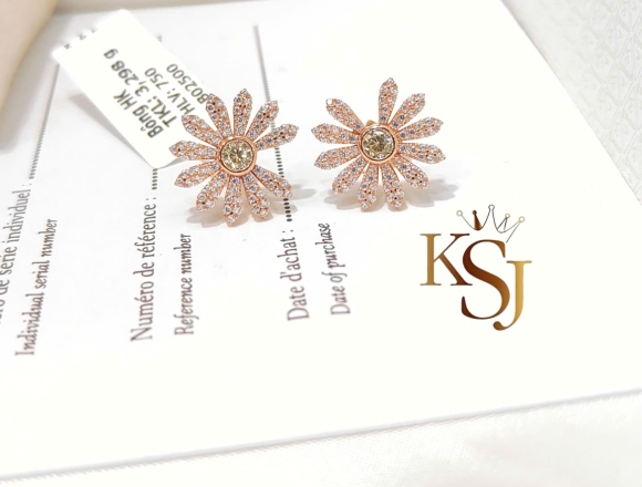 B02500 Bông Tai Hoa Cúc Jacob&Co (HK)750