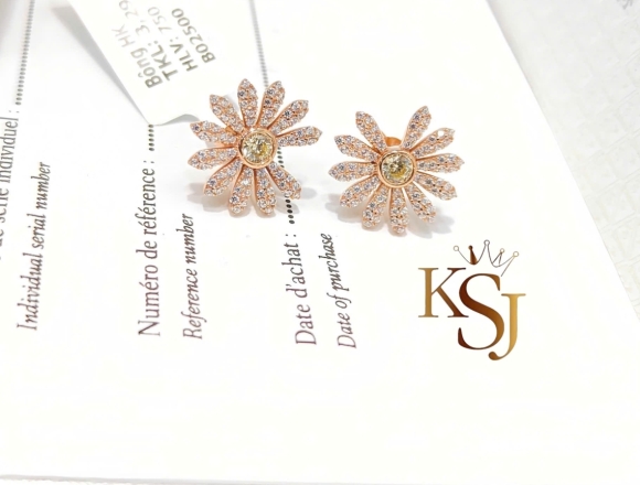 B02500 Bông Tai Hoa Cúc Jacob&Co (HK)750