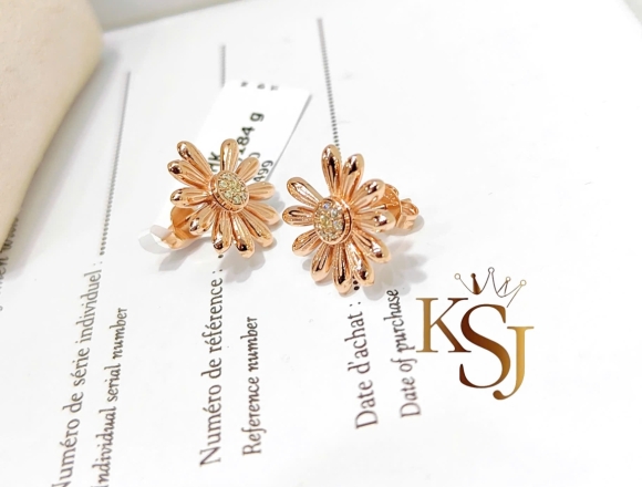 B02499 Bông Tai Hoa Cúc Jacob&Co (HK)750