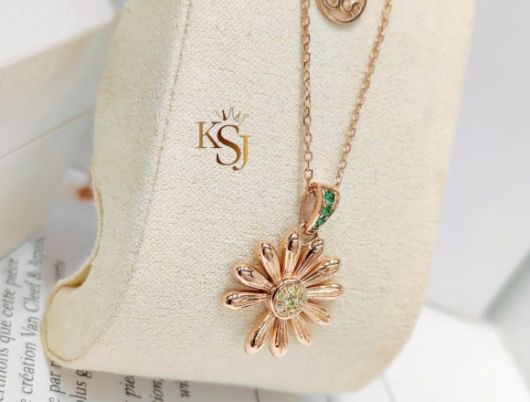 D02508 Dây Chuyền Hoa Cúc Jacob&Co (HK)750