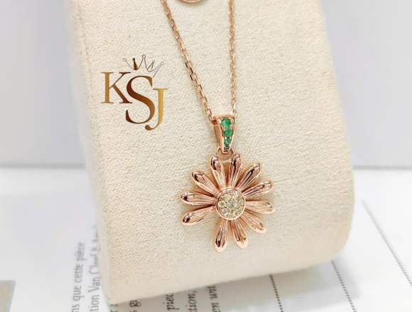 D02508 Dây Chuyền Hoa Cúc Jacob&Co (HK)750