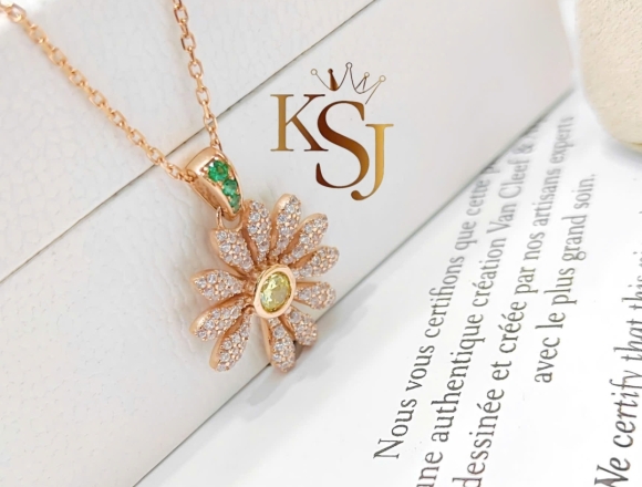 D02509 Dây Chuyền Hoa Cúc Jacob&Co (HK)750