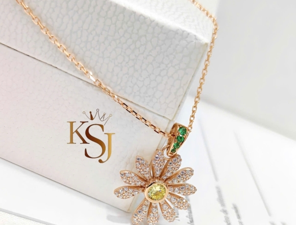 D02509 Dây Chuyền Hoa Cúc Jacob&Co (HK)750