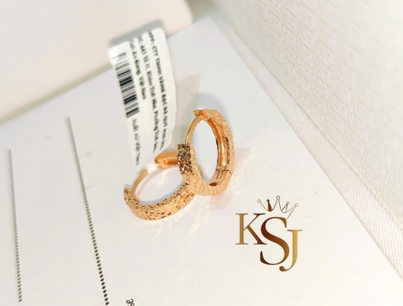 B01898 Bông Tai chạm máy khoen (HK)