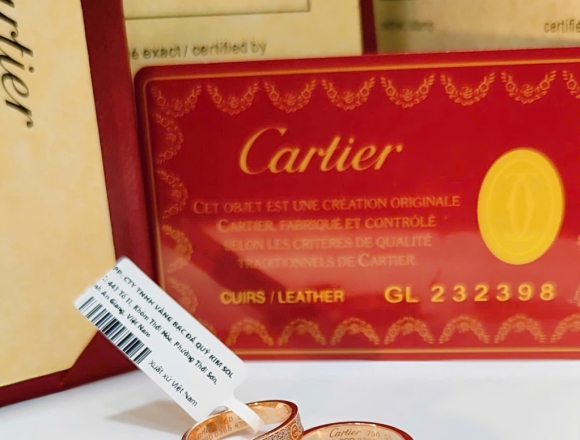 N02283 Nhẫn Cartier Full hột 4li (1:1)750 ni10