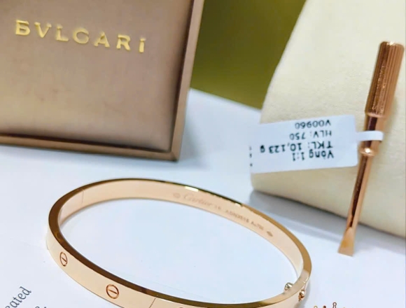 V00960 Vòng Tay Cartier bảng 4li5 full vít  số 16 (1:1)750