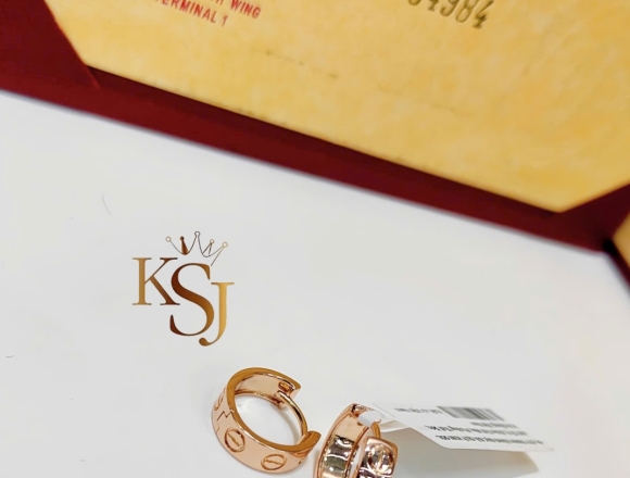 B02512 Bông Tai Carti trơn (HK)750