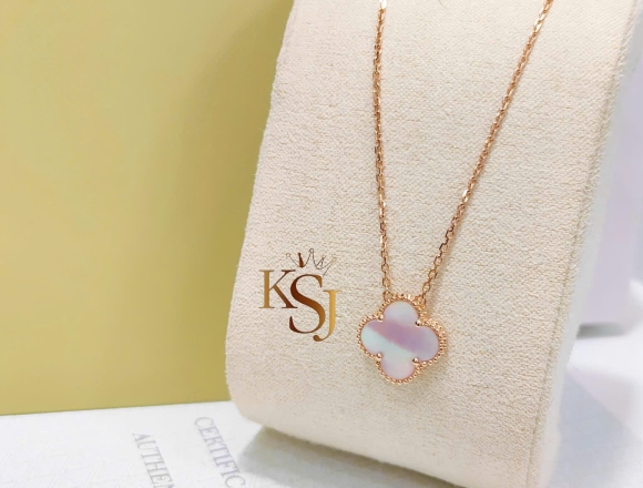 D02152 Dây chuyền VCA 12mm ánh hồng (1:1)750