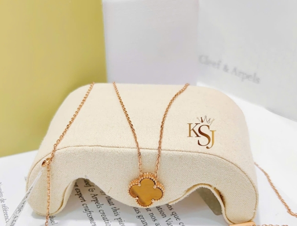 D01137 Dây chuyền VCA 12mm vàng hổ phách (1:1)750