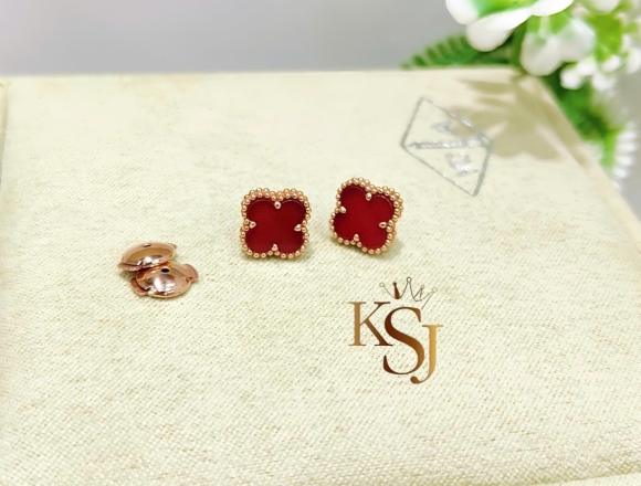 B02352 Bông Tai VCA 9mm Đỏ (1:1)750