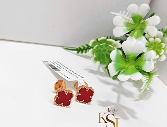 B02352 Bông Tai VCA 9mm Đỏ (1:1)750