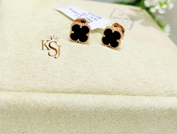 B02426 Bông Tai VCA 9mm Đen (1:1)750