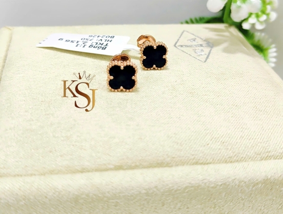 B02426 Bông Tai VCA 9mm Đen (1:1)750