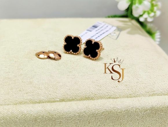 B02426 Bông Tai VCA 9mm Đen (1:1)750