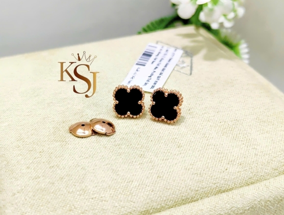 B02426 Bông Tai VCA 9mm Đen (1:1)750