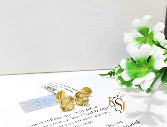 B02413 Bông Tai 9mm face Gold (1:1)750