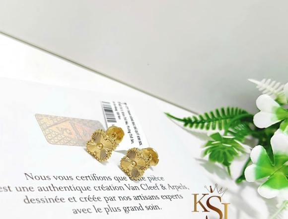 B02413 Bông Tai 9mm face Gold (1:1)750