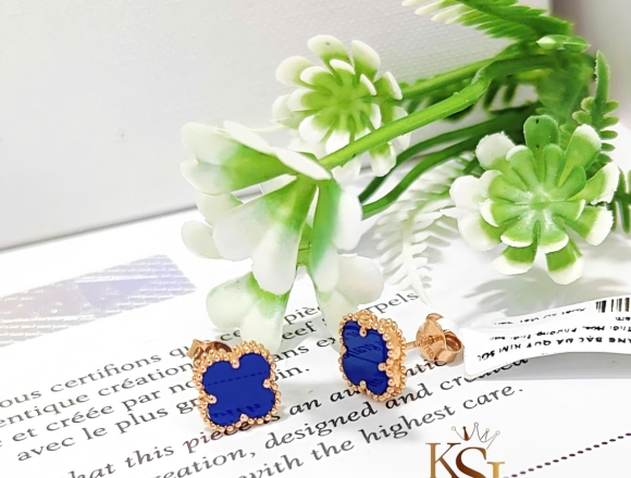 B00908 Bông Tai VCA 9mm xanh coban (1:1)750