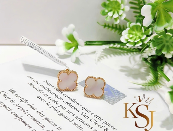 B02495 Bông Tai VCA 12mm ánh hồng (1:1)750