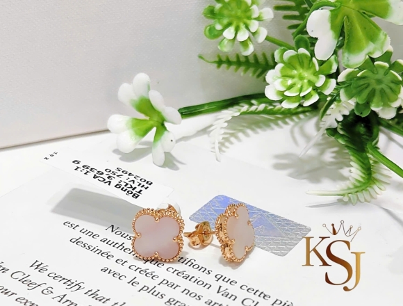 B02495 Bông Tai VCA 12mm ánh hồng (1:1)750