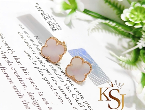 B02495 Bông Tai VCA 12mm ánh hồng (1:1)750