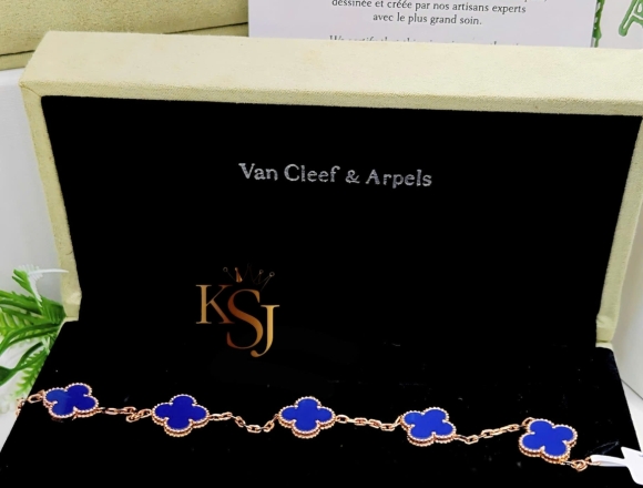 L01509 Lắc tay VCA xanh coban 15mm (1:1)750 