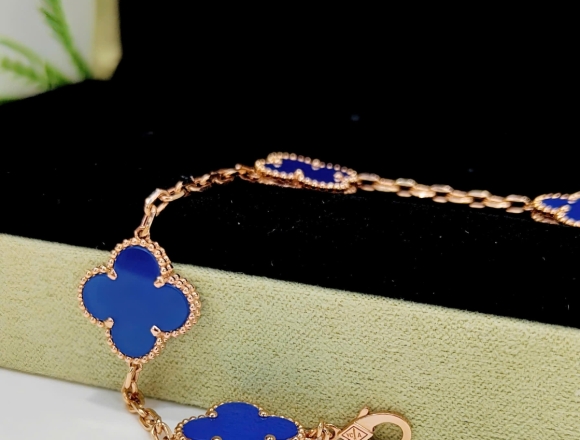 L01509 Lắc tay VCA xanh coban 15mm (1:1)750 