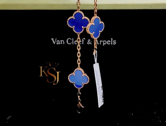 L01509 Lắc tay VCA xanh coban 15mm (1:1)750 