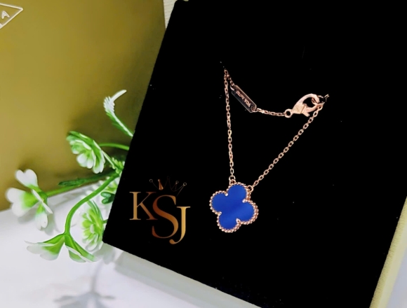 D02574 Dây chuyền VCA xanh coban 15mm (1:1)750