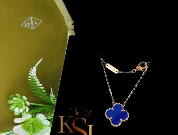 D02574 Dây chuyền VCA xanh coban 15mm (1:1)750