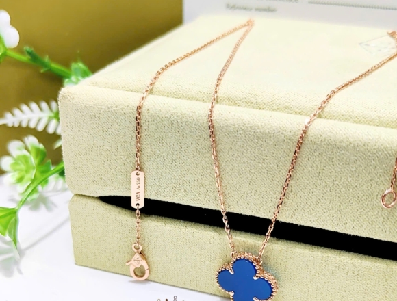 D02574 Dây chuyền VCA xanh coban 15mm (1:1)750